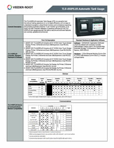 TLS-450PLUS Automatic Tank Gauge Specifications (577014-455)